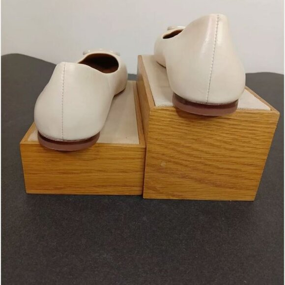 Brand New TORY BURCH sz 6 Beige wrinkle free Leather Ballet Flat Shoes 86721 - Picture 7 of 12